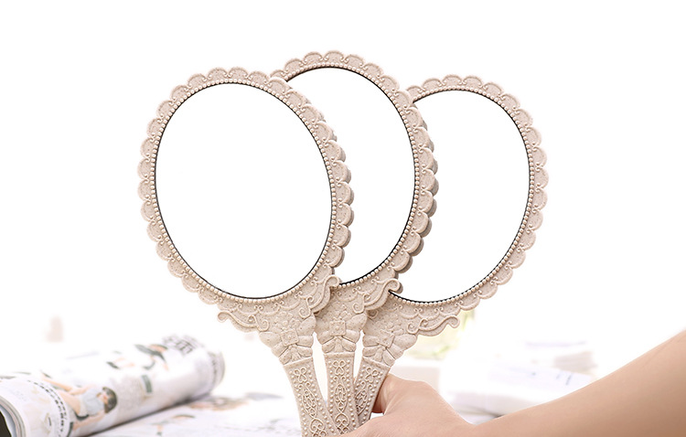 Beauty Makeup Hd - New hand-held mirror HD handle make-up