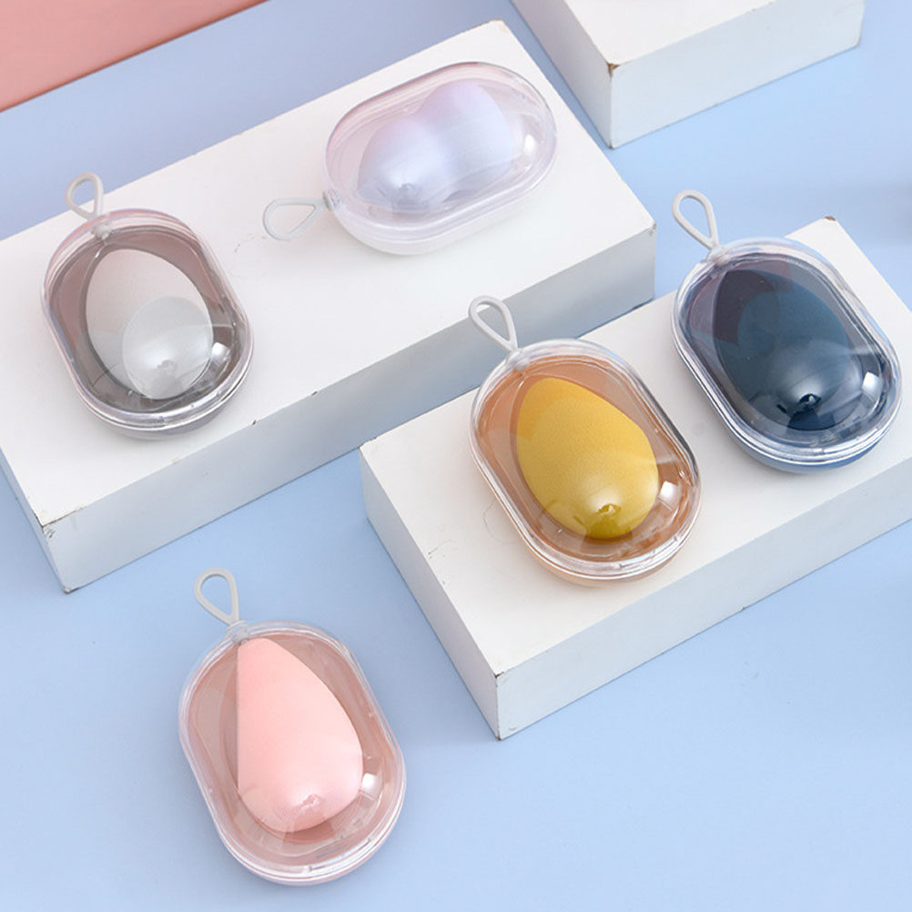 Beauty In Makeup - 4Pcs Chic Makeup Egg Storage Box