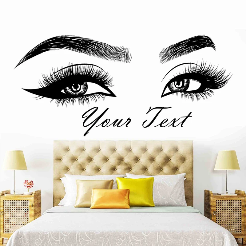 Makeup Is Beauty Quotes - Eyelashes Brows Vinyl Sticker Beauty Salon
