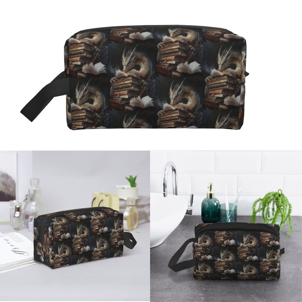 Beauty Book Makeup Kit - Book And Sleeping Dragon Makeup Bag