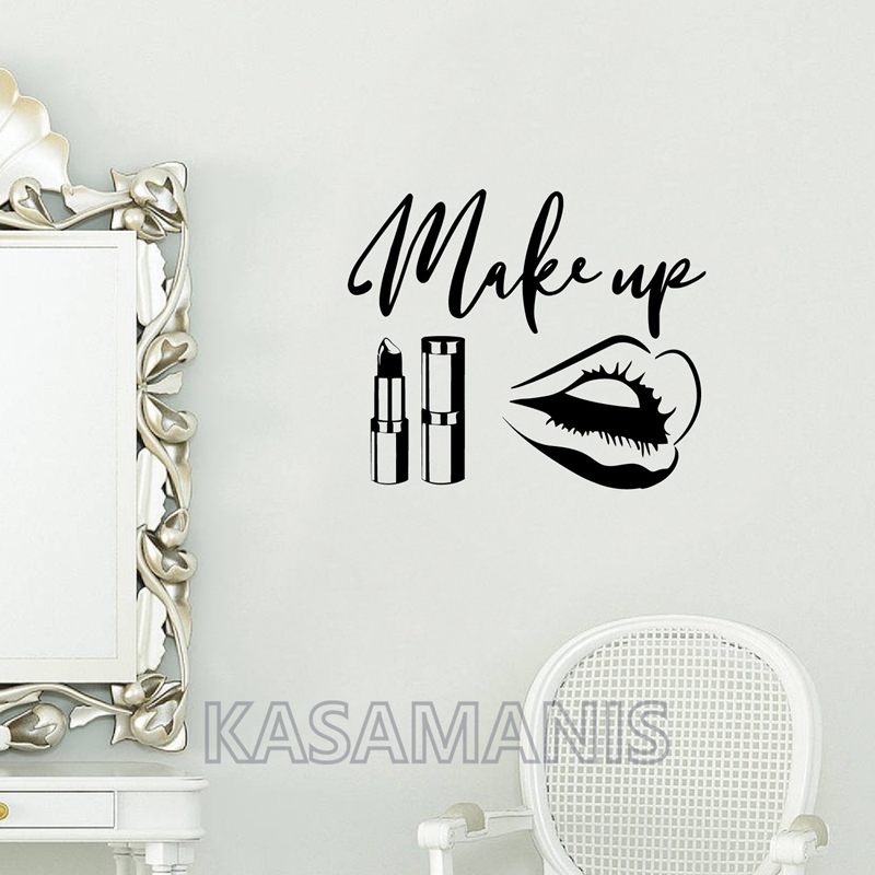 Makeup Is Beauty Quotes - MakeUp Quote Wall Art Decals Beauty