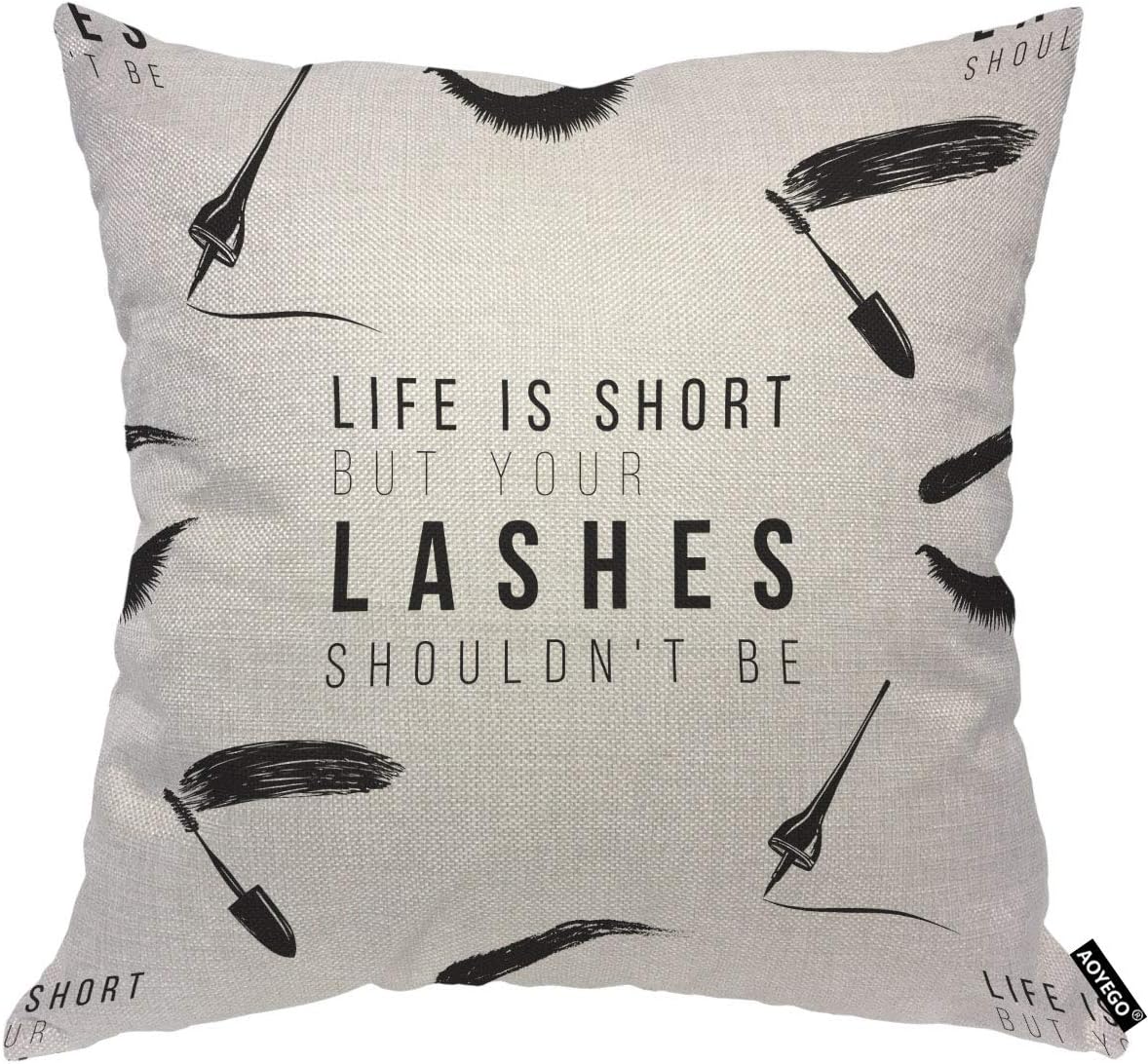 Funny Eyelash Quote Pillow Cov - огляд і ціна Beauty Makeup Quotes Funny
