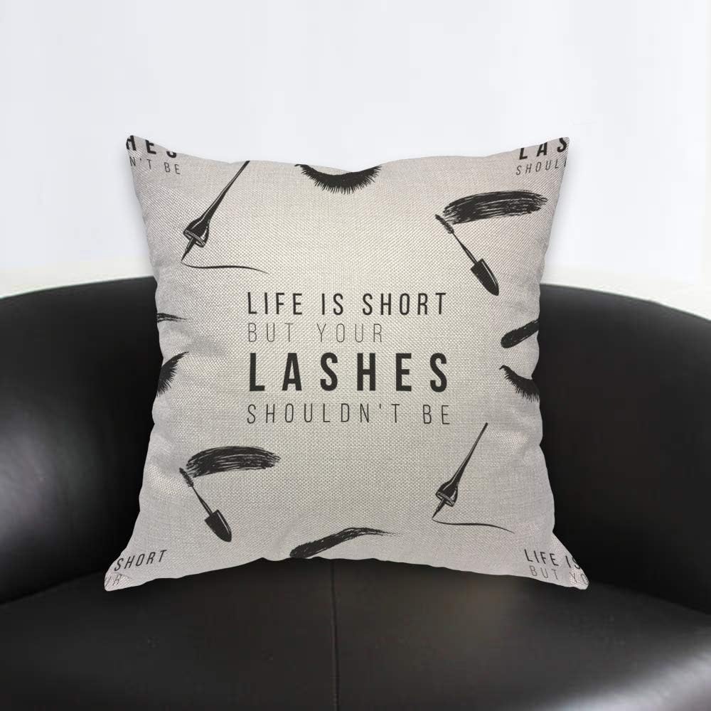 Funny Eyelash Quote Pillow Cov - огляд і ціна Beauty Makeup Quotes Funny