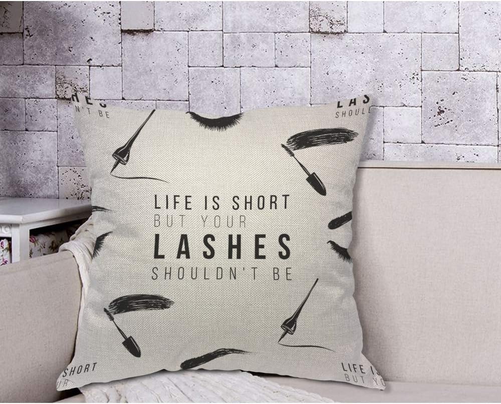 Funny Eyelash Quote Pillow Cov - огляд і ціна Beauty Makeup Quotes Funny
