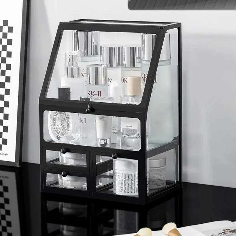 Glass Cosmetic Storage Box Tra - огляд і ціна Beauty Makeup Organizer