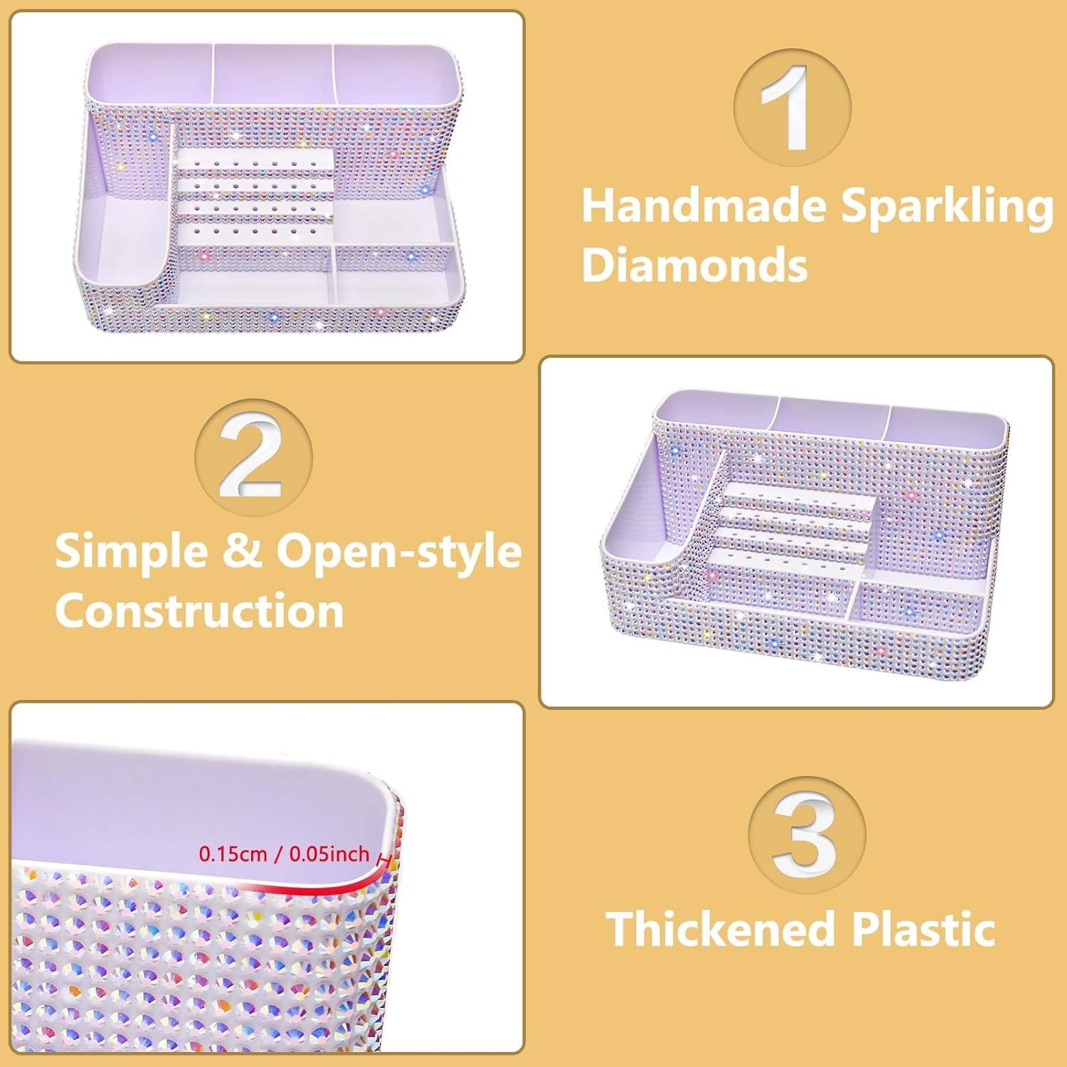 Large Capacity Clear Acrylic M - огляд і ціна Beauty Makeup Organizer
