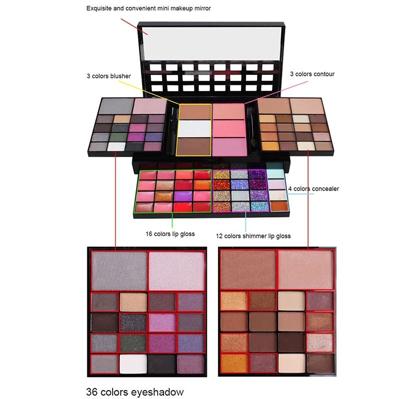 40/74/78 Colors Glitter Eyesha - огляд і ціна Beauty Book Makeup Kit