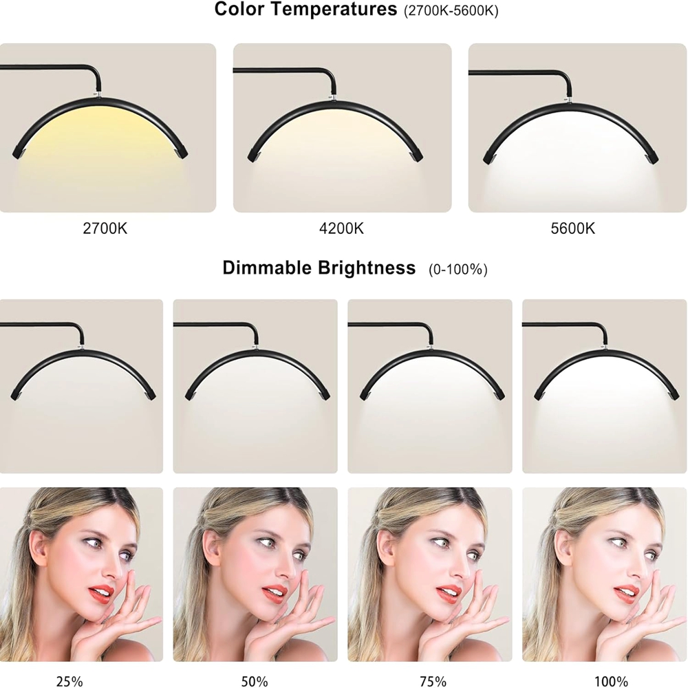 28in Half Moon Lash Lamp 50W A - огляд і ціна Beauty Makeup Hd