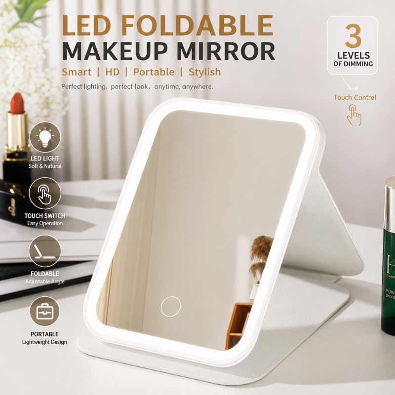 LED Foldable Makeup Mirror 3 L - огляд і ціна Beauty Makeup Hd